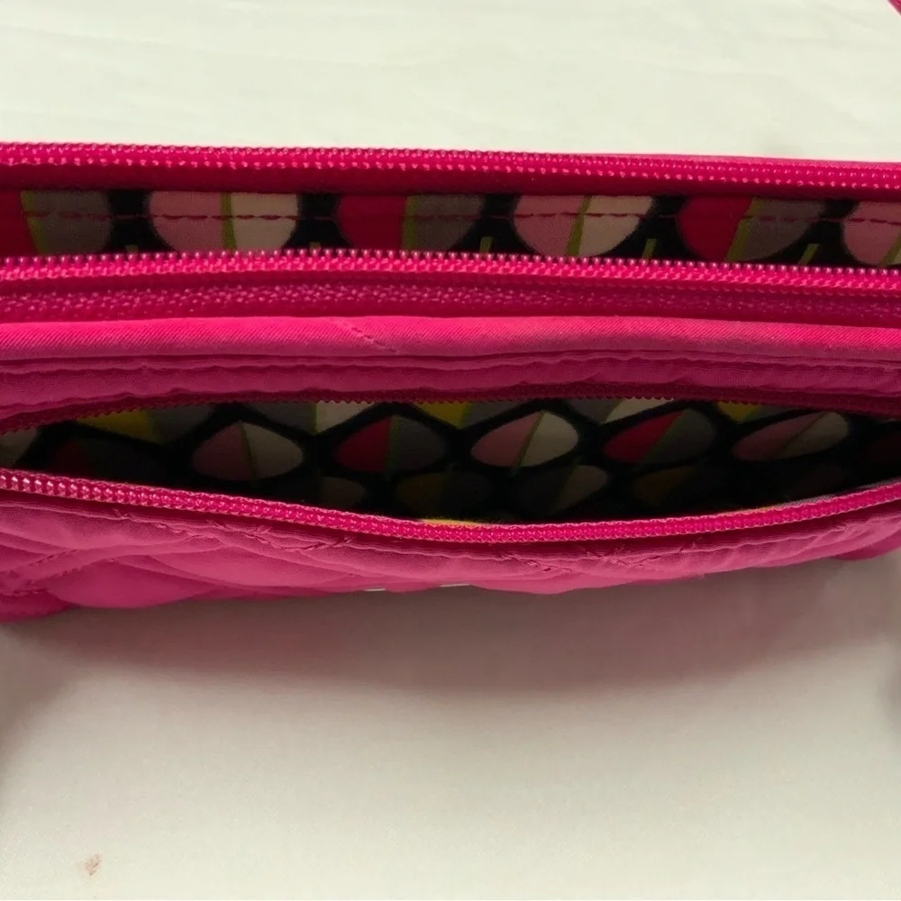Vera Bradley Fuchsia Front Zip Wristlet